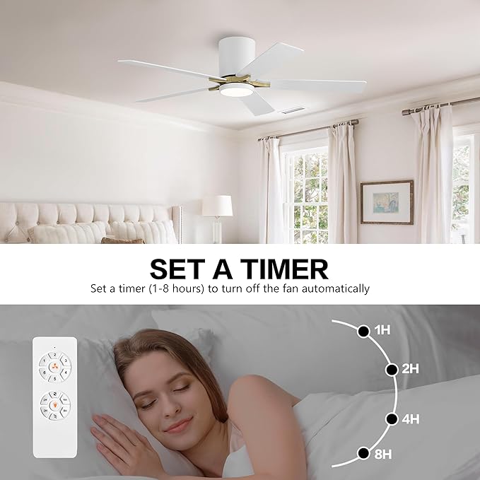 WINGBO 48" DC Flush Mount Ceiling Fan - Image 7