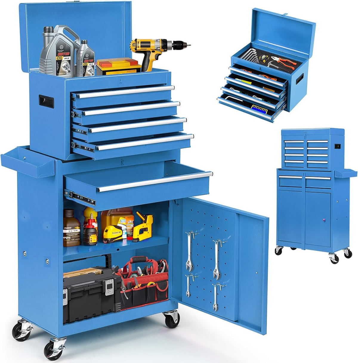 5-drawer rolling tool chest – 2-in-1 lockable tool, main product view