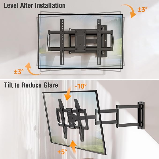 ELIVED Long Arm TV Wall Mount for Most 42-75 Inch TVs, 30 Inch Long Extension - Image 5