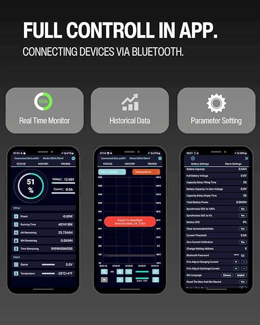LNEX Bluetooth Battery Monitor, 500A Smart Shunt - Image 4