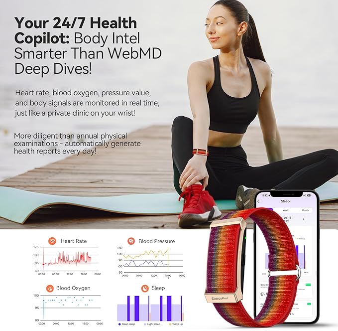 EnergyPort Fitness Tracker, Wearable Health Smart Bracelet Band - Image 4