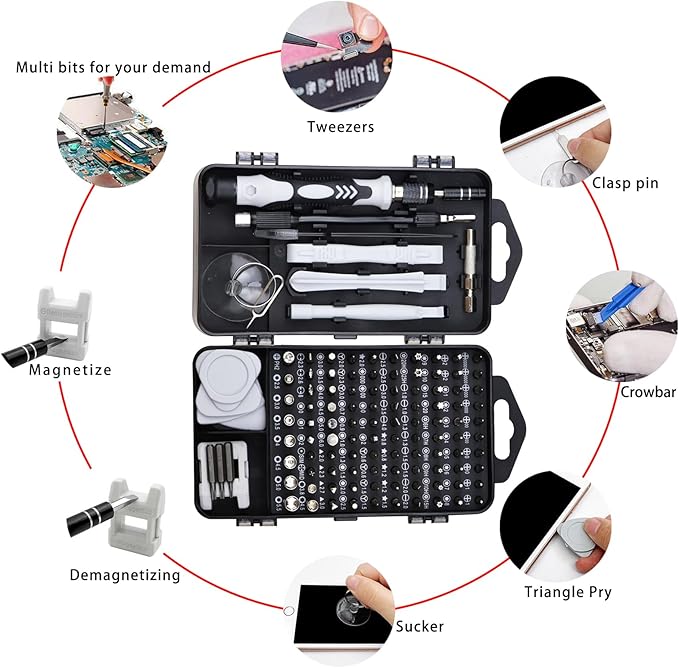 Sipery 122 in 1 Precision Screwdriver Set Magnetic Professional Computer Repair - Image 6