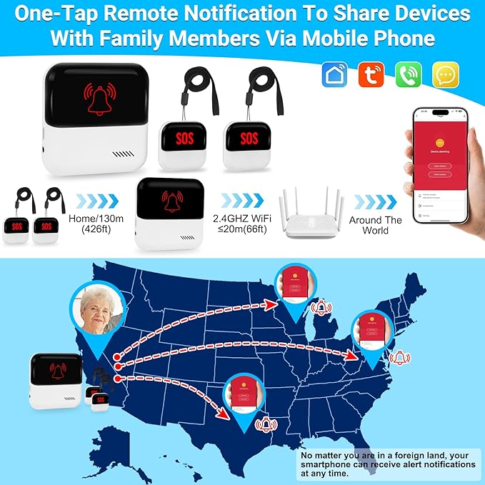 Frexiol WiFi Caregiver Pager Medical Alert Systems - Image 4
