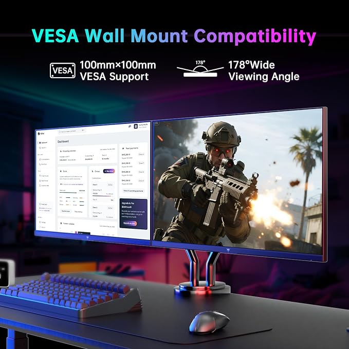 KTC 24.5 Inch 300Hz Gaming Monitor, FHD 1080P 240Hz Fast IPS Monitor, - Image 8