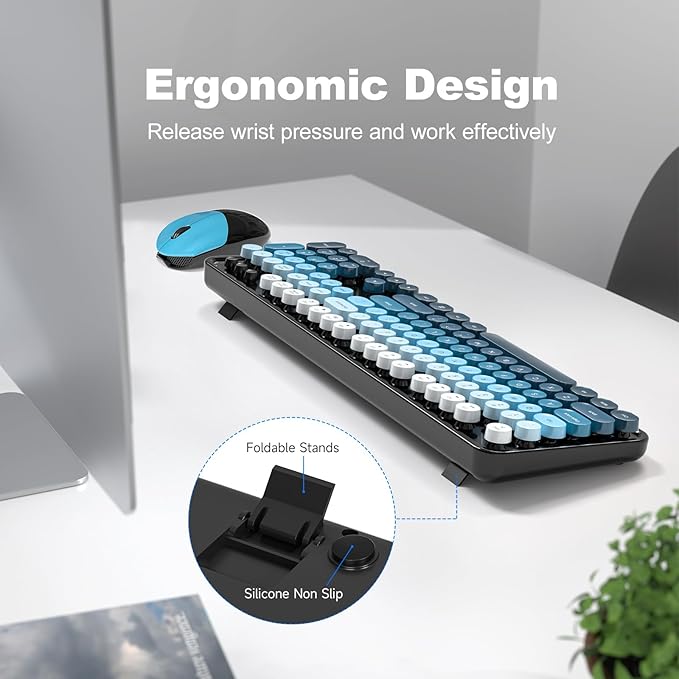 MOFII Wireless Keyboard and Mouse Combo, Full Size 2.4G Plug and Play - Image 3