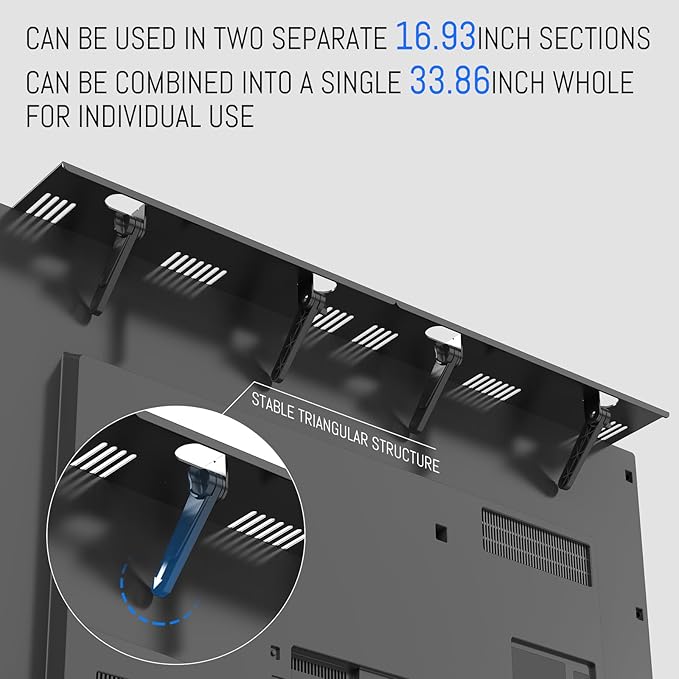Adjustable Steel TV Top Shelf, Soundbar Mount, Universal Monitor Shelf - Image 4