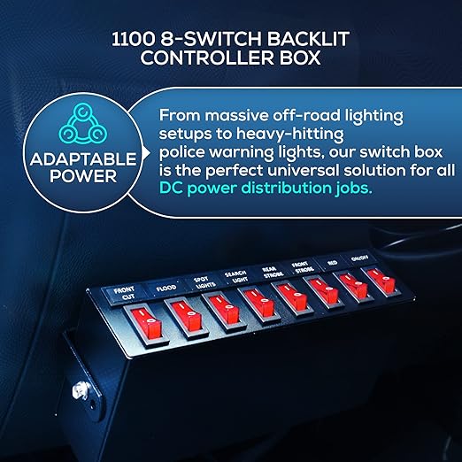 Ultra Bright Lightz 1100 8-Switch Backlit Controller Box | Emergency Vehicle - Image 3