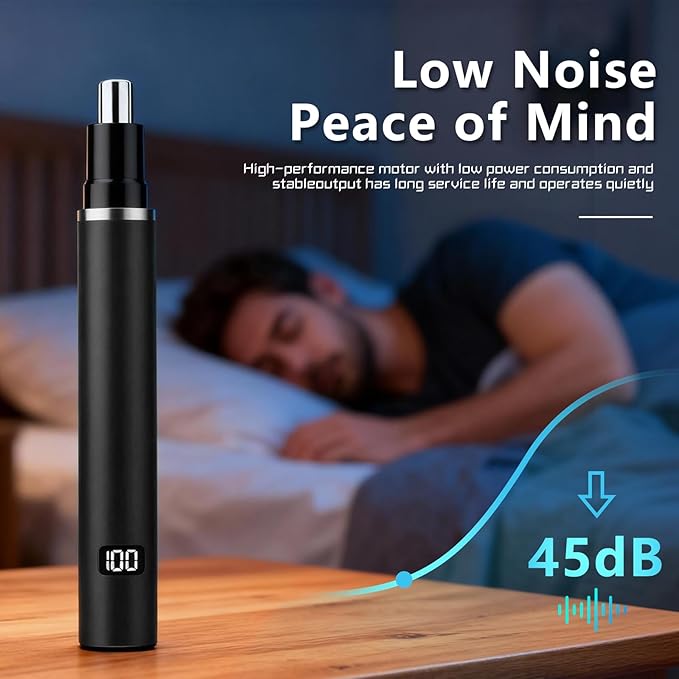 VNTGSHAVER Nose Hair Trimmer, Rechargeable Cordless Painless Ear Eyebrow - Image 5