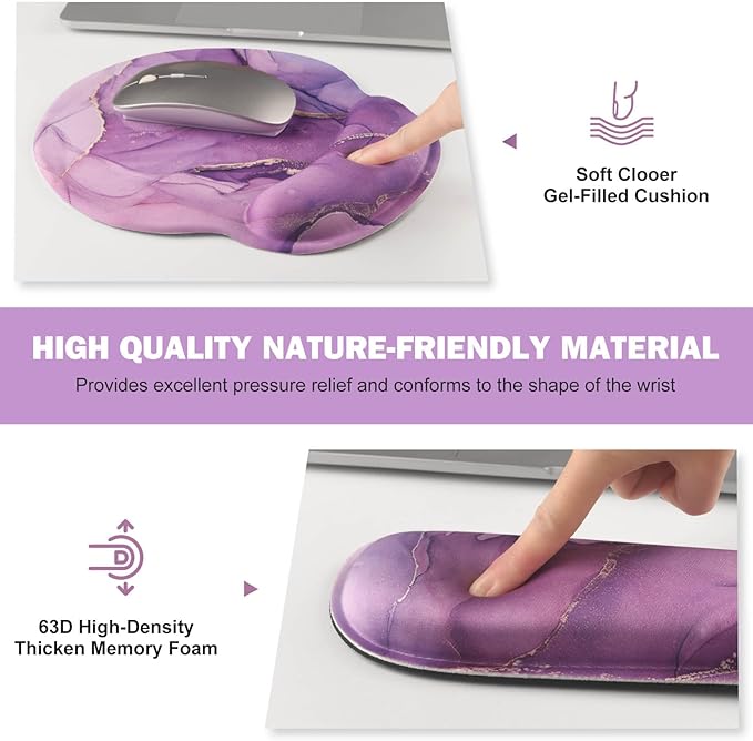 ToLuLu Desk Mat, XXL Large Mouse Pad Wrist Support Set，4 in1 Gaming Mousepad - Image 4