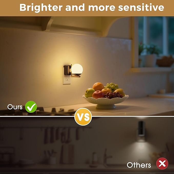 L LOHAS LED Night Lights Plug Into Wall 2 Pack, Dusk to Dawn Sensor, 3000K - Image 7