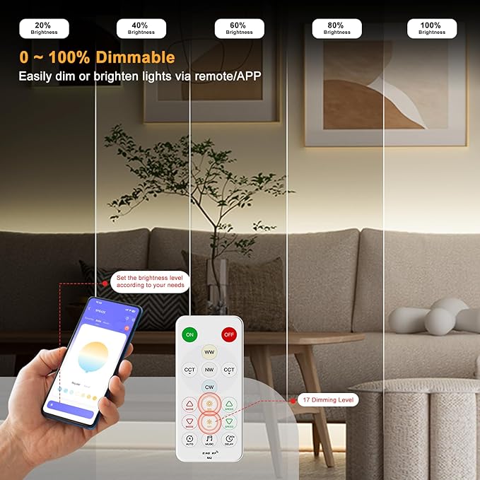PAUTIX CCT LED Controller Kit SP642E, iOS/Andriod App Control 2.4G RF Wireless - Image 5