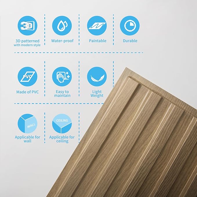 Art3d 12-Pack Slat Design 3D Wall Panels - Image 7
