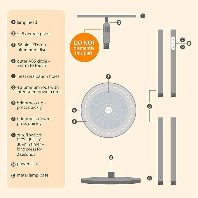 TROND Floor Lamp, 5000LM Super Bright Sky LED Modern Torchiere Standing Lamp - Image 8