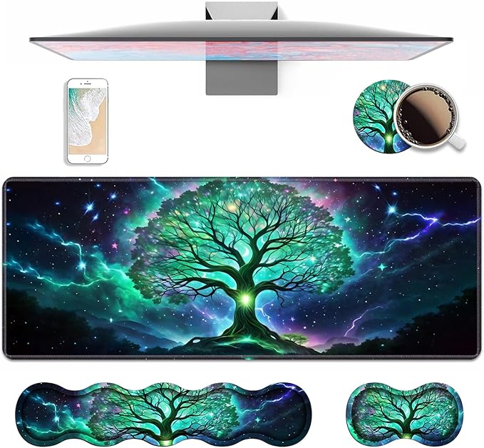 4 in 1 Ergonomic Keyboard Wrist Rest & Mouse Pad Wrist Rest Set, Large XXL by Unknown