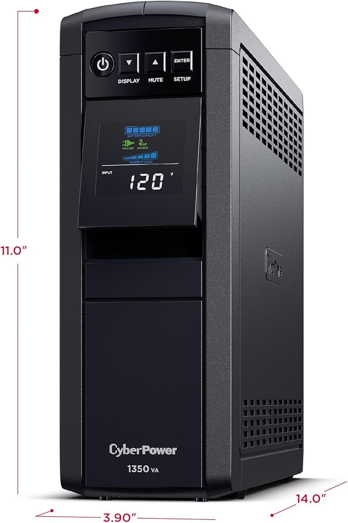 CyberPower CP1350PFCLCD PFC Sinewave UPS Battery Backup and Surge Protector - Image 4