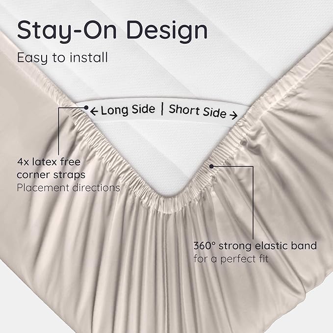 Bambaw 100% Viscose Derived from Bamboo Fitted Sheet King Size, Cooling King - Image 5