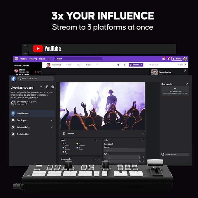 Osee GoStream Duet Multiple Camera SDI and HDMI Live Stream Video Mixer Switcher - Image 4