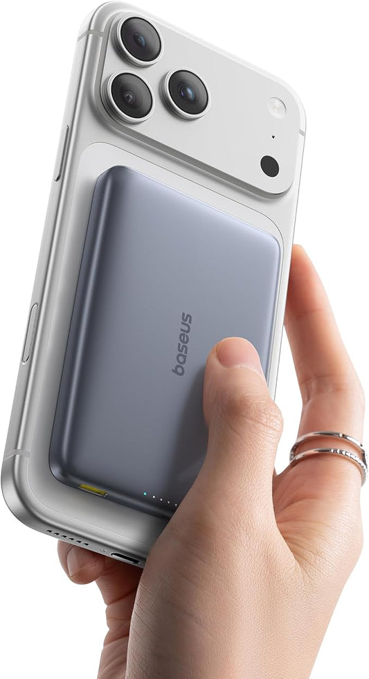 Baseus Picogo Magsafe Portable Charger, Qi2 15W 0.5" Ultra Slim 10000mAh by Baseus