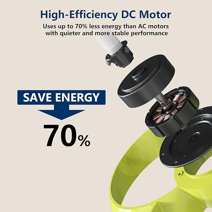 FANX 22 Inch Ceiling Fan with Light and Remote, Quiet DC Motor, Dimmable LED - Image 6