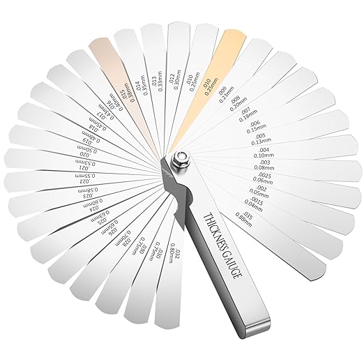 CHERALKEST Feeler Gauge Set Stainless Steel Thickness Gauge 32 Blades 0.04-0.88 - Image 2