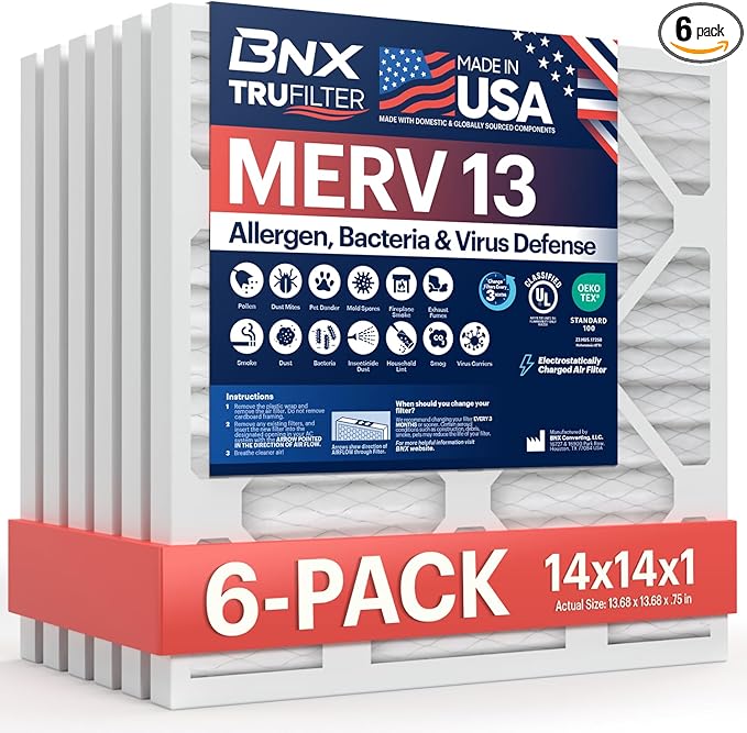 BNX TruFilter 14x14x1 Air Filter MERV 13 by BNX