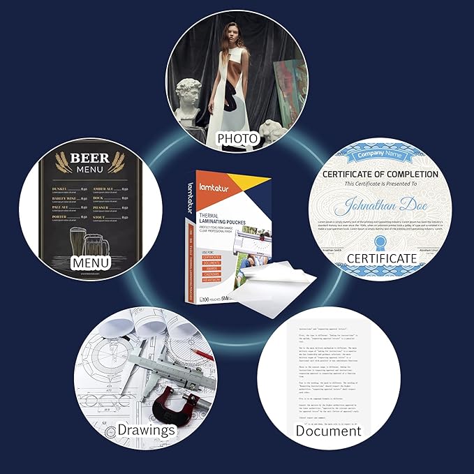 Lamtetur Thermal Laminating Pouches 9"x11.5" Inches, Holds 8.5 x 11 Inch Sheets - Image 9