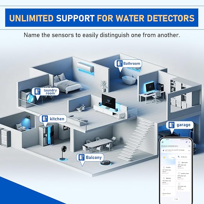 BSEED WiFi Water Leak Detector, Smart Water Sensor - Image 7