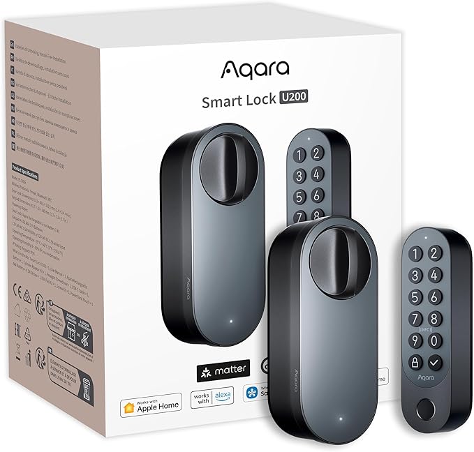 Aqara Smart Lock U200, Matter Over Thread, Keyless Entry Door Lock by Aqara