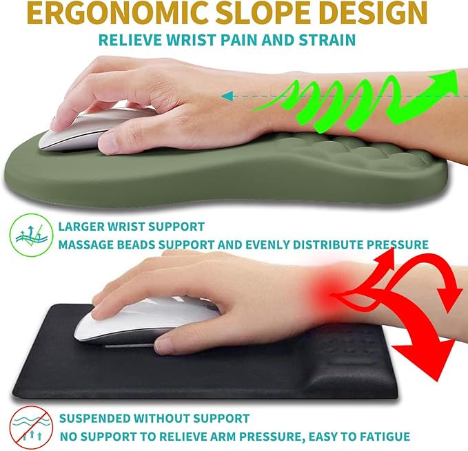 Hokafenle 2 in 1 Ergonomic Mouse Pad Wrist Support & Wrist Rest - Image 5