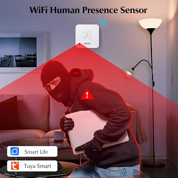 eMylo WiFi Human Presence Sensor 2 Pack, WiFi Millimeter Wave Radar Detection - Image 2