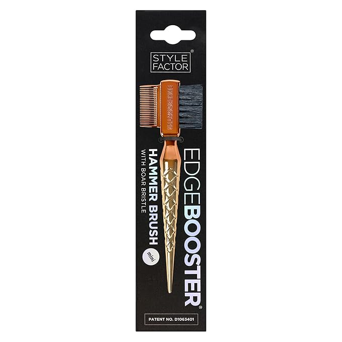 STYLE FACTOR EDGE BOOSTER® Mini Hammer Brush Travel Size | Baby Hair Brush & - Image 2