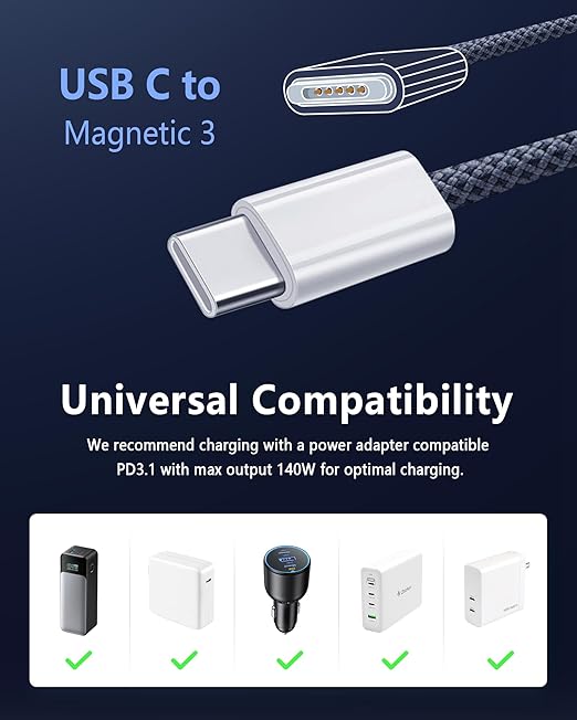 ZeitNah Upgraded USB-C to Magnetic Charging Cable - Image 8