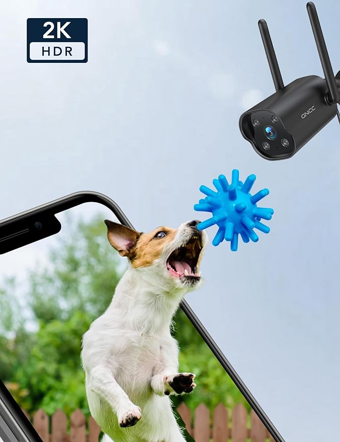 GNCC 2K Outdoor Security Camera, IP65 Weatherproof, Night Vision, Motion Sound - Image 7
