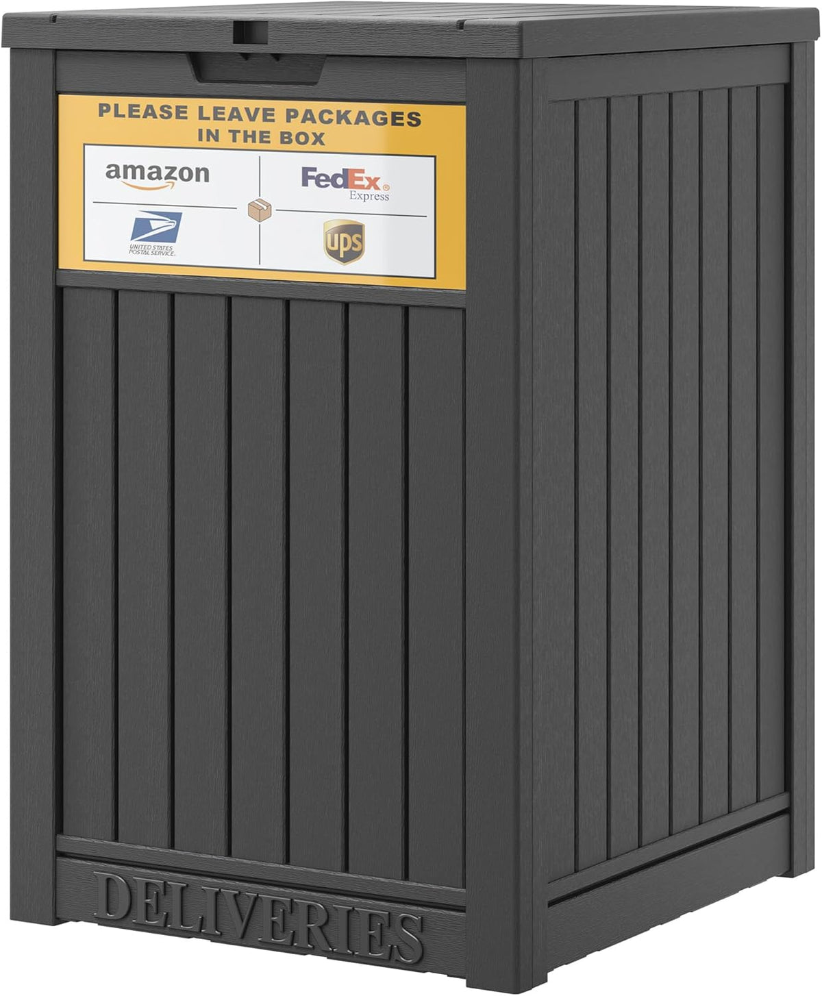 lhbgo package delivery box for outside, with delivery shown in use