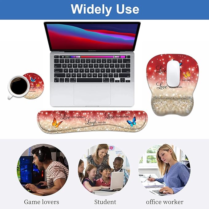 Ergonomic Mouse Pad Wrist Support and Keyboard Wrist Rest Set - Image 7