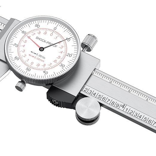 HDLNKAK Dial Caliper 0-6"/150mm Dual Reading Scale, Inch/Metric SAE Standard - Image 4