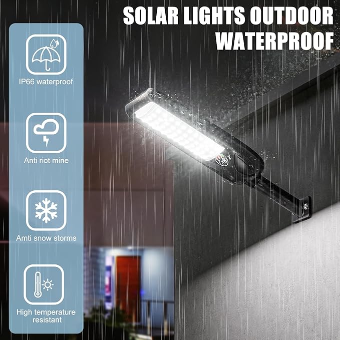 LAMPTEC Solar Street Lights Outdoor Waterproof, 30000LM Dusk to Dawn Solar - Image 6