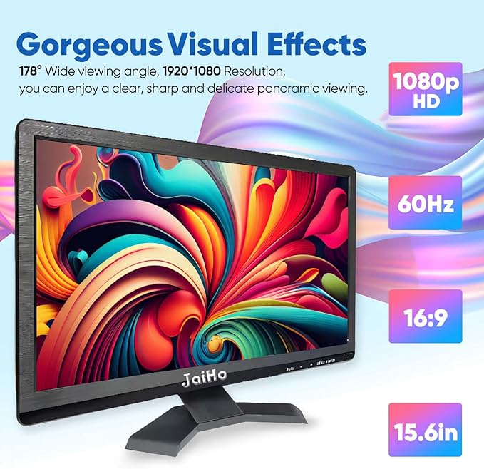 JaiHo 15.6 Inch 60Hz Computer Monitor - Image 2