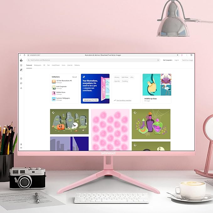 SKitphrati Pink 24 inch Gaming Monitor 200Hz Refresh Rate FHD 1080p Resolution - Image 2
