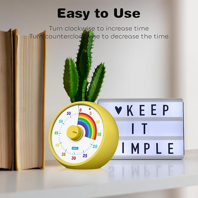 Visual Timer for Kids, 60-Minute Countdown Timer for Classroom Office Kitchen - Image 6