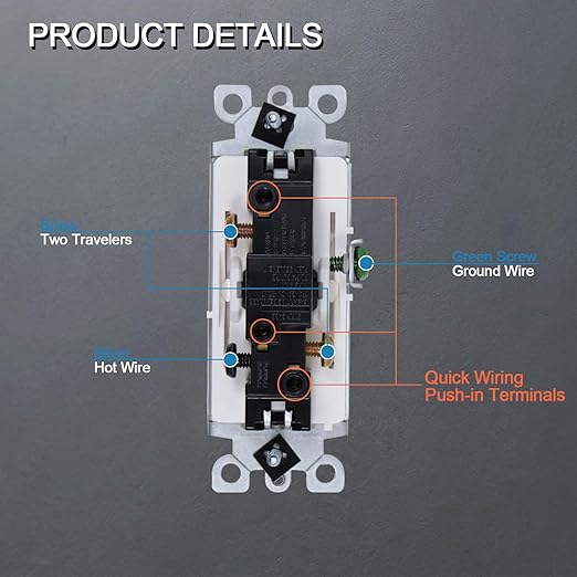 ThunderWay 3 Way Decorator Light Switch - Image 5