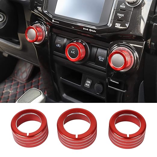 JeCar Air Conditioner Button Trim Cover Aluminum Alloy Knob Cover Compatible by JeCar