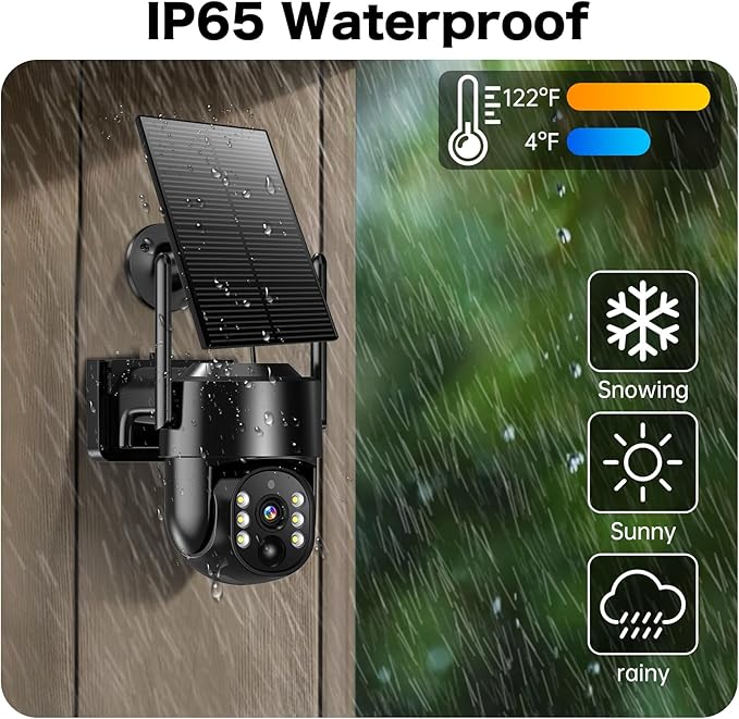 Solar Security Cameras Wireless Outdoor, 5G/2.4G Solar WIFI Cameras - Image 4