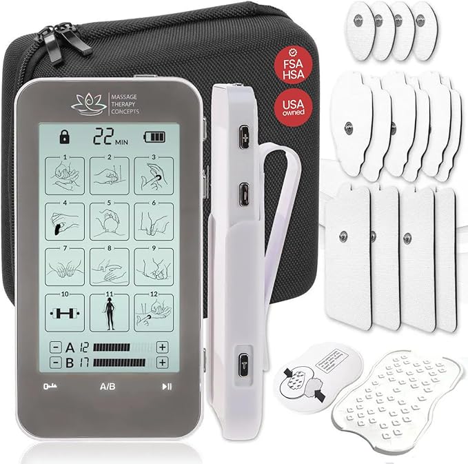 Massage Therapy Concepts Deluxe TENS Unit Muscle Stimulator & Accessories by MassageTherapyConcepts