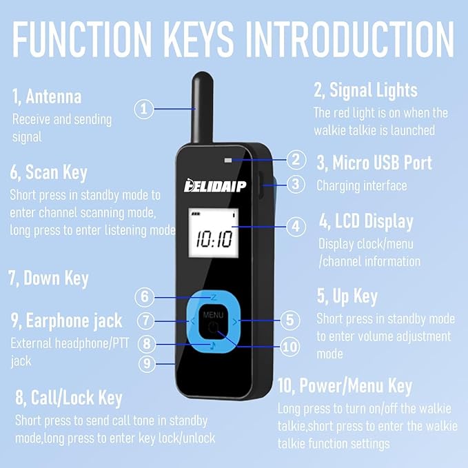 ELIDAIP T-M1 Super Mini Walkie Talkie - Image 8