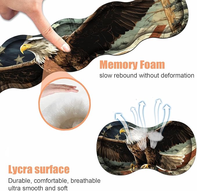 Ergonomic Keyboard Wrist Rest & Mouse Pad Wrist Rest Set, Large Gaming Desk Mat - Image 6