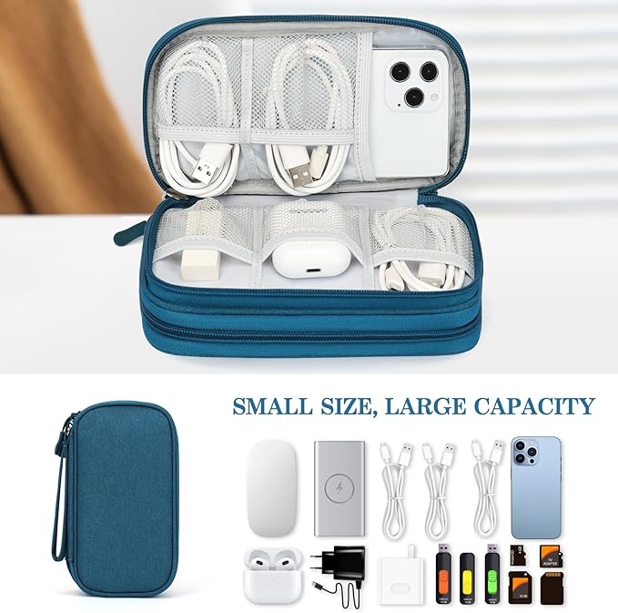 FYY Electronic Organizer, Travel Cable Organizer All-in-One Storage Bag Pouch - Image 6