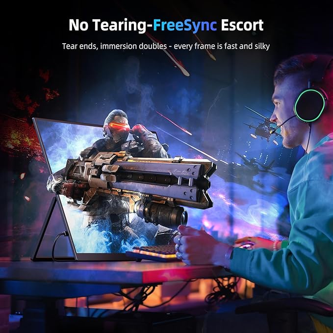 Portable Monitor 18.5” | 120HZ 1ms Gaming Monitor | 125% sRGB | FreeSync - Image 5
