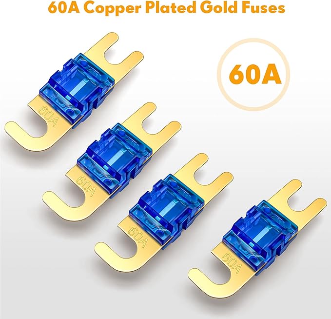 BULVACK 4 Way Mini ANL Fuse Holder, Copper 0/2/4 Gauge to 4/6/8 Gauge 60 Amp - Image 5