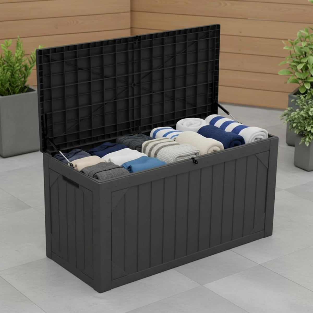 100 gallon outdoor storage bench - waterproof deck, main product view